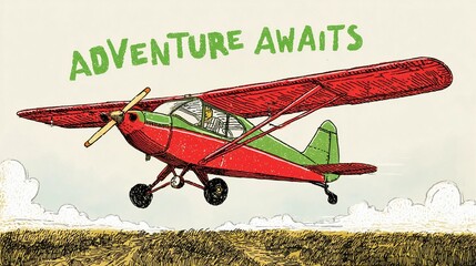 Motivational wall sign stating "Adventure Awaits," created with a minimalist and stylish touch for scenic poster applications.