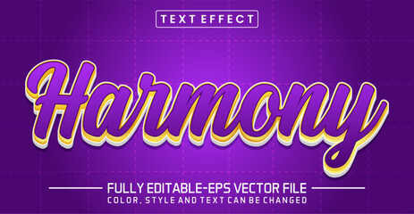 Harmony font Text effect editable