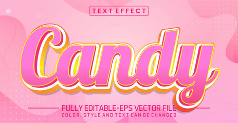 Candy font Text effect editable
