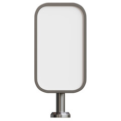 3d render of advertising billboard steel and blank space for mockup