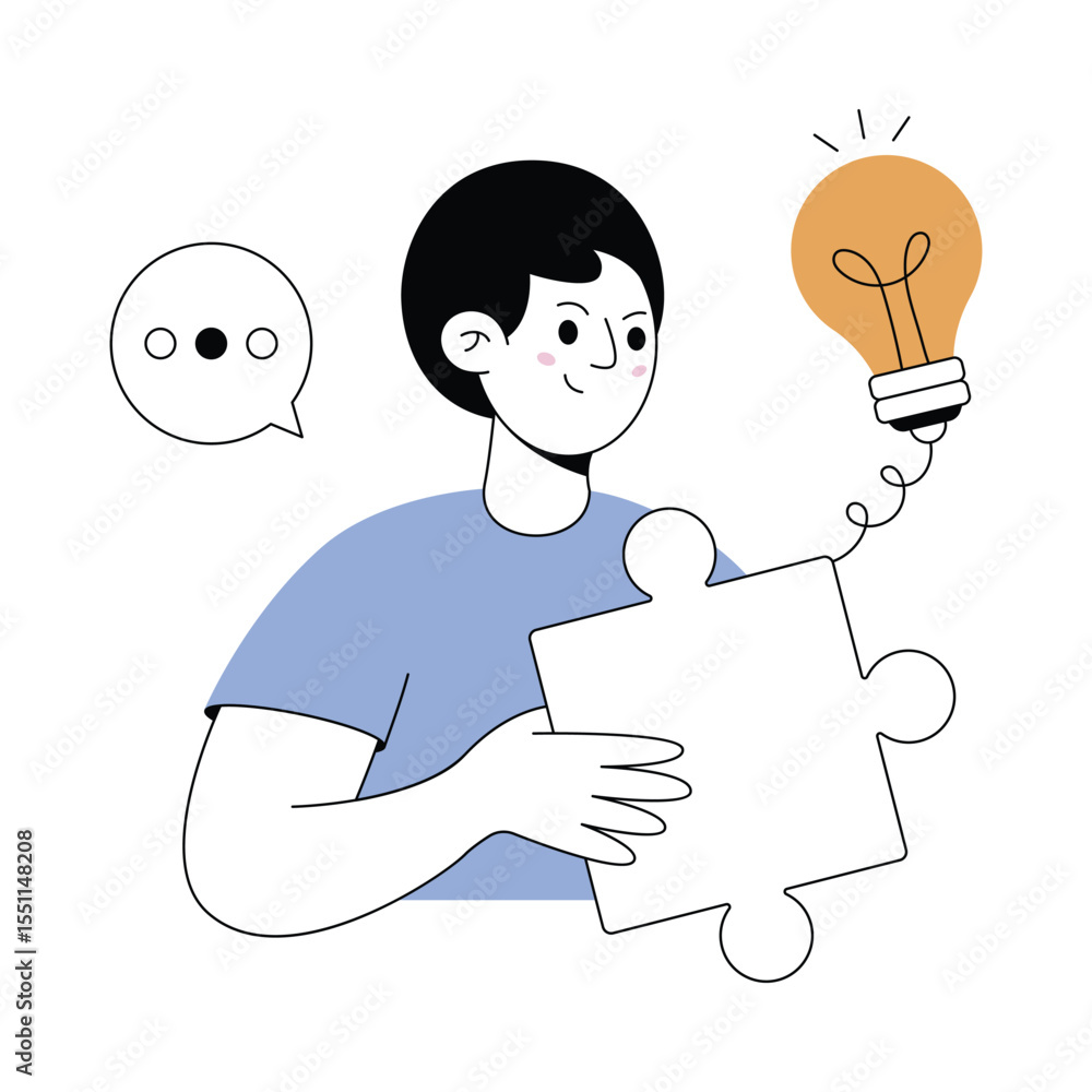 Poster problem solving modern illustrations. eps 10 file on transparent background