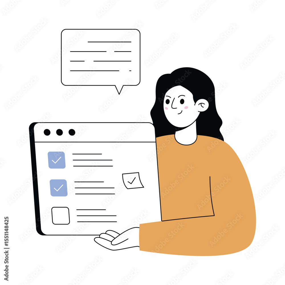 Poster task management modern illustrations. eps 10 file on transparent background
