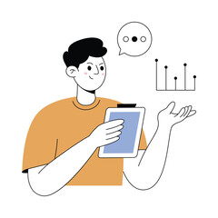 Marketing growth  Modern illustrations. Eps 10 file on transparent background