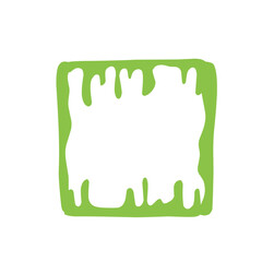 melted green frame vector