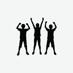 Fototapeta premium Elegant black silhouette portraits, symbolizing equality and connection. Perfect graphic for International Friendship Day themes and designs.