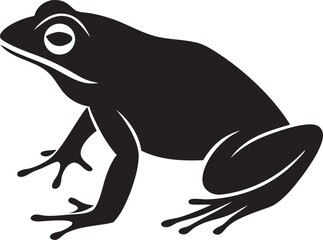 Frog jumping black vector  silhouette, Frog jumping icon  logo vector illustration White background