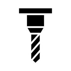 Drill Bit Glyph Icon