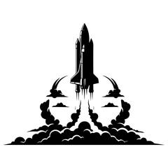 A professional rocket launch silhouettes, the perfect metaphor for product releases and market entry