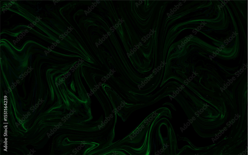 Poster abstract dark green liquid marble background. elegant wavy liquify pattern. silk and backdrop, soft 