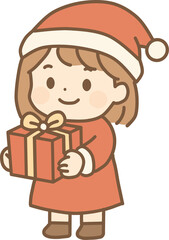 Japanese Style Winter Character Illustrations Set (Santa Hat, Snowman, Roasted Sweet Potato, Winter Clothes)일본식 겨울 감성 캐릭터 일러스트 모음 (산타모자, 눈사람, 고구마, 겨울옷)