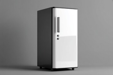Mini refrigerator mockup for appliance branding, perfect for home appliance marketing campaigns.