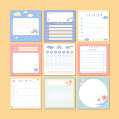 Adorable Daily Planner Notes Collection