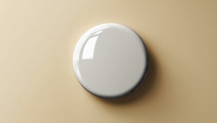 Realistic badge mockup featuring a blank pin or button for your custom design or logo.