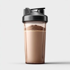 High-quality protein shake bottle mockup for promoting fitness supplements and nutrition.