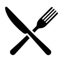 Fork and knife. Restaurant sign. Vector illustration
