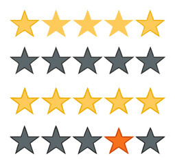 Fototapeta premium Five stars. Rating sign. Vector illustration