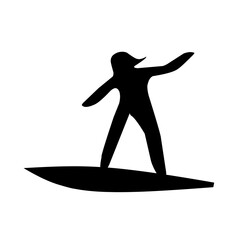  several surfer silhouette vector