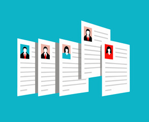 Recruitment. Job interview concept. Vector illustration