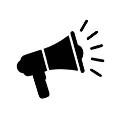 Megaphone black icon vector