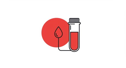 Blood Sample Test: Medical and Scientific Illustration