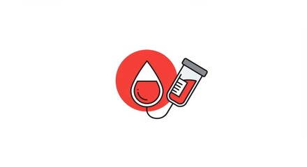 Blood Donation Graphic: Drop and Bag Illustration
