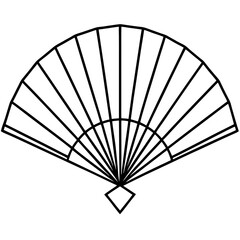 Minimalist Fan Line Art