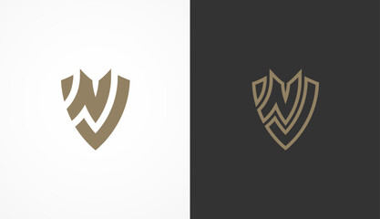 Letter NV Logo Design, Modern letter NV Monogram Logo with two style, usable for brand and company logos, vector illustration