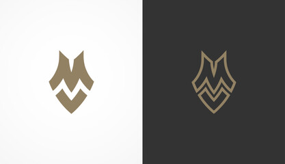 Letter MV Logo Design, Stylish letter MV Monogram Logo with two style, usable for brand and company logos, vector illustration