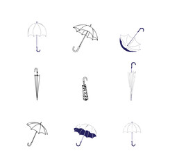 Group umbrella vector design