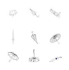 Group umbrella vector design