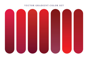 Red Gradient Color Bar Palette Collection set