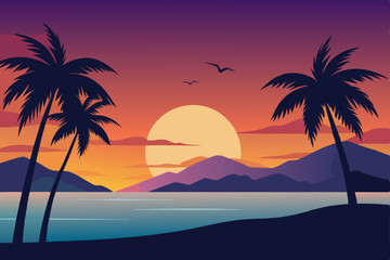 Fototapeta premium palm tree on the beach