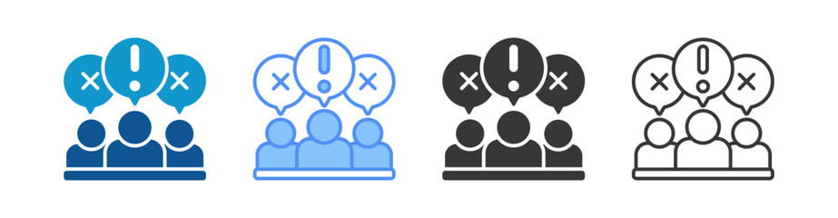 Complaint Icon Set Multiple Style Collection