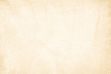 Old concrete wall texture background. Close up retro plain cream color cement wall background texture. Design paper vintage parchment element.