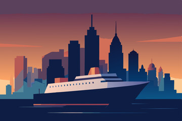 san francisco skyline at sunset