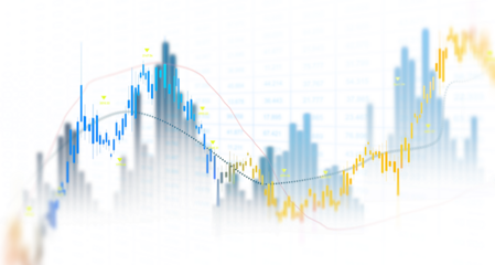 Transparent or png stock market investment trading graph growth.Trade business analytics graph and financial chart.