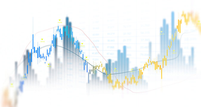 Transparent or png stock market investment trading graph growth.Trade business analytics graph and financial chart.	
