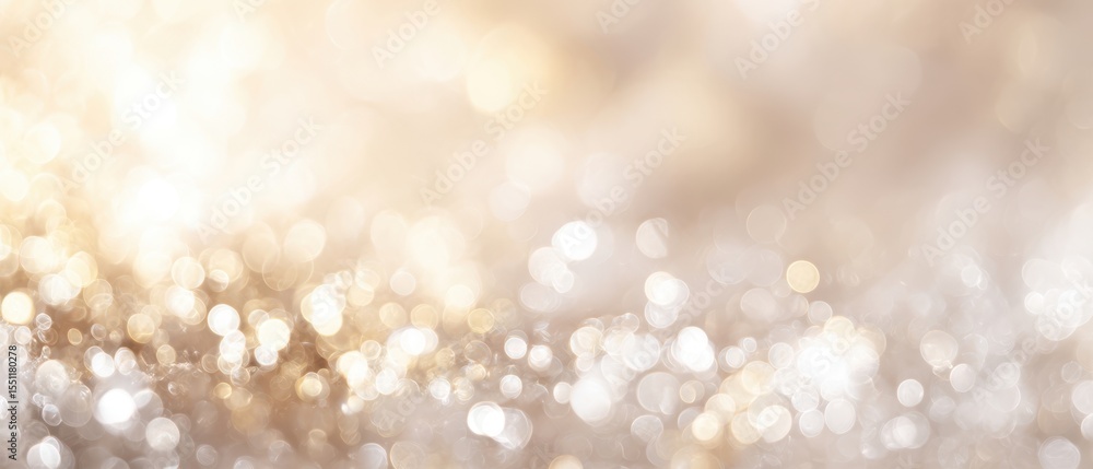 Poster the shimmering golden bokeh background creating an elegant, festive atmosphere.