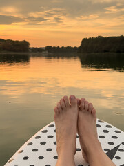 Relaxing Paddleboard Sunset