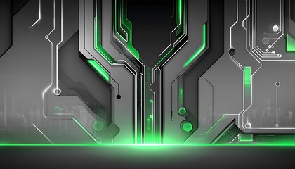 Futuristic circuit board design with glowing lines