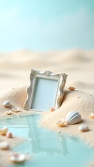 summer beach scene