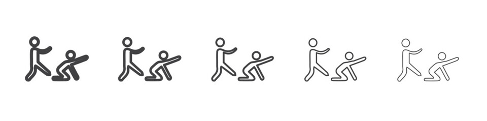 abandonment icon outline ilustration vector symbol