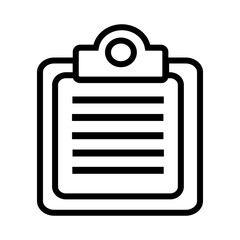 Minimalist Icon Of Clipboard With Lined Paper Provides A Simple Representation Of Organization