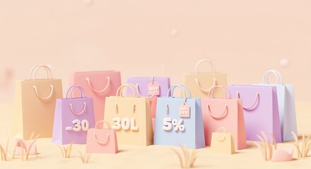 Pastel Shopping Bags Sale Discount 30 5 Percent Off