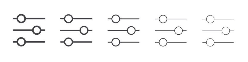 Adjustments icon outline ilustration vector symbol