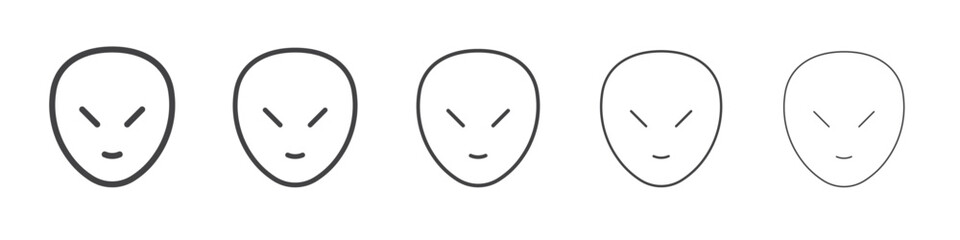 Alien icon outline ilustration vector symbol