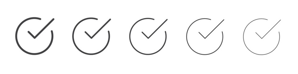 Approved icon outline ilustration vector symbol