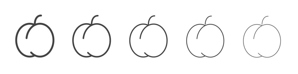 Apricot icon outline ilustration vector symbol