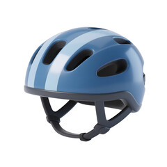 Fototapeta premium Blue striped bike helmet isolated on transparent background