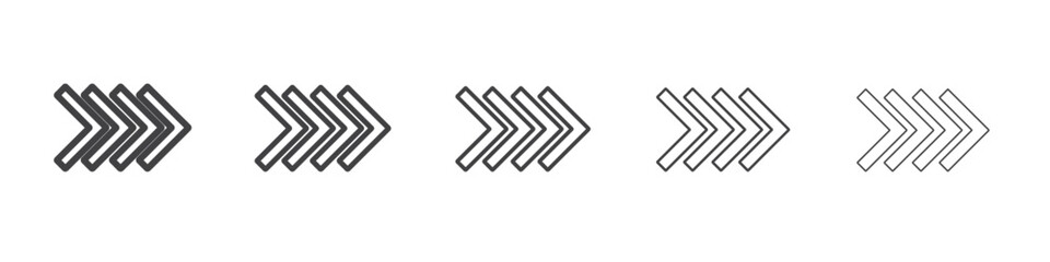 Arrow chevron icon outline ilustration vector symbol